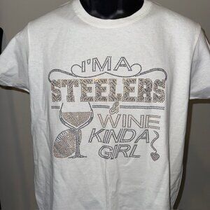 Graphic Rhinestone Steelers T-shirt